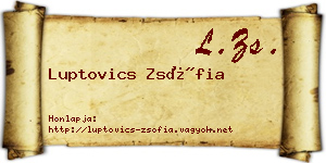 Luptovics Zsófia névjegykártya