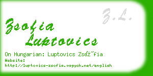 zsofia luptovics business card